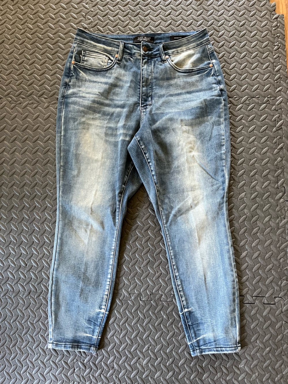 Judy Blue Skinny Fit Light-Medium Wash Cotton Blend Denim Jeans Size 16W